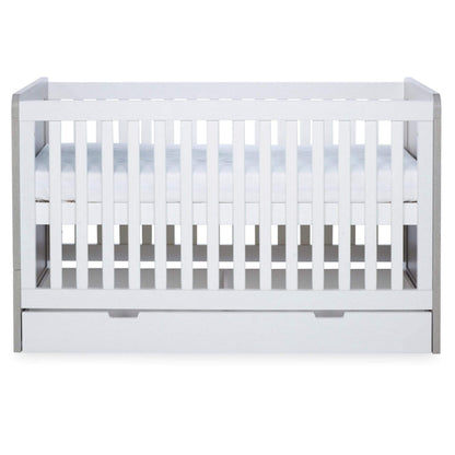 Ickle Bubba Pembrey Cot Bed, Under Drawer and All Seasons Premium Pocket Sprung Mattress Mattress