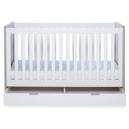 Ickle Bubba Pembrey Cot Bed, Under Drawer and All Seasons Premium Pocket Sprung Mattress Mattress