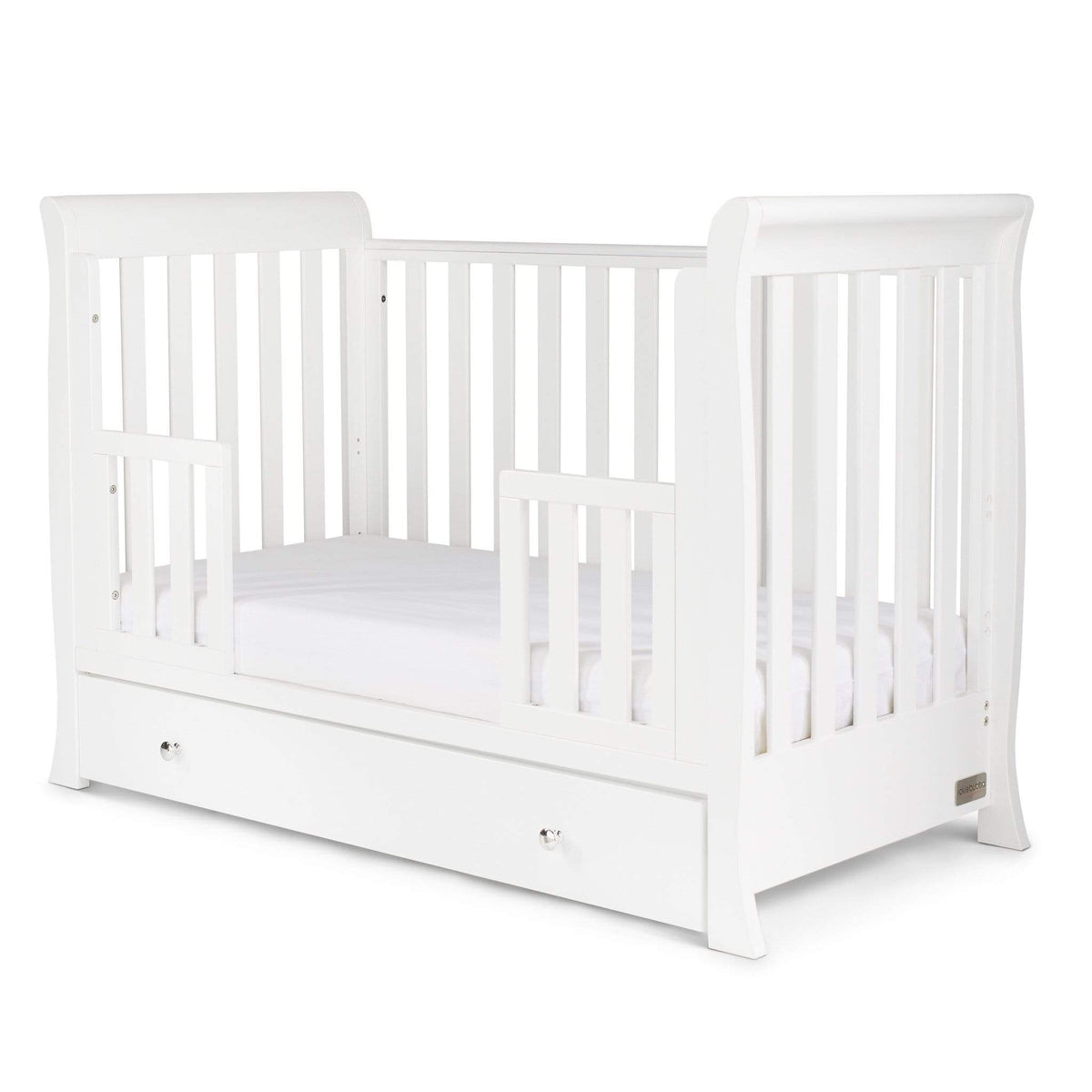 Ickle Bubba Snowdon 4 in 1 Mini Cot Bed and All Seasons Premium Pocket Sprung Mattress  - White