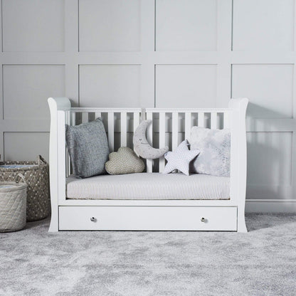 Ickle Bubba Snowdon 4 in 1 Mini Cot Bed and All Seasons Premium Pocket Sprung Mattress  - White