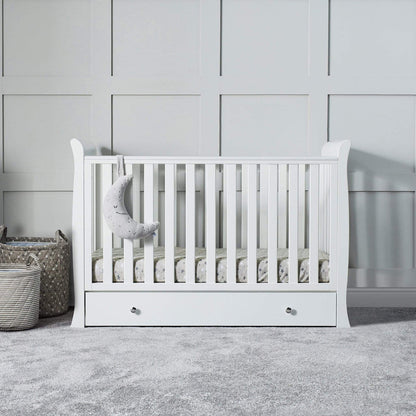 Ickle Bubba Snowdon 4 in 1 Mini Cot Bed and All Seasons Premium Pocket Sprung Mattress  - White