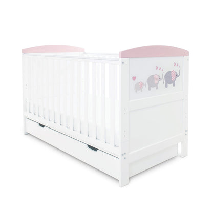 Ickle Bubba Coleby Style 2 Piece Furniture Set with Under Drawer - Elephant Love Pink