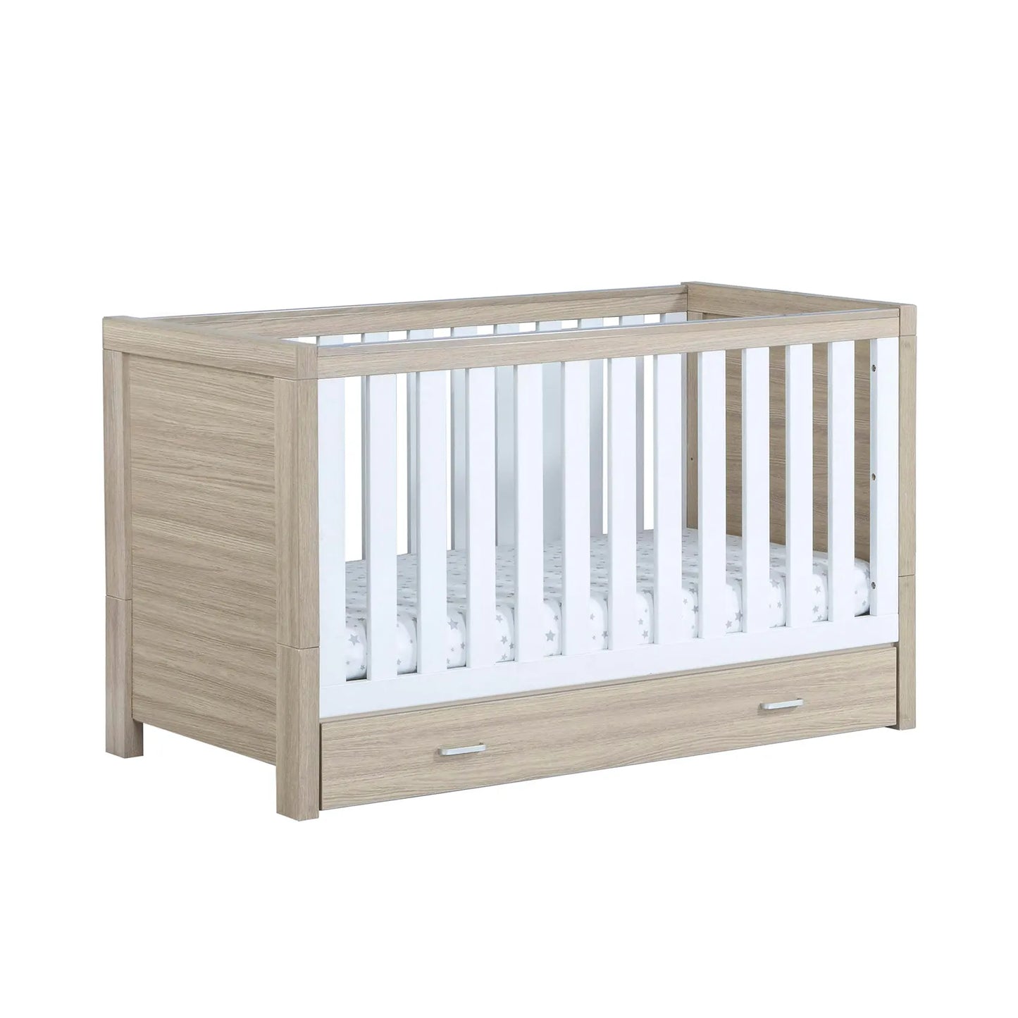 Babymore Luno Cot Bed With Drawer - Kidsly