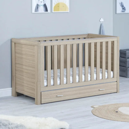 Babymore Luno Cot Bed With Drawer - Kidsly