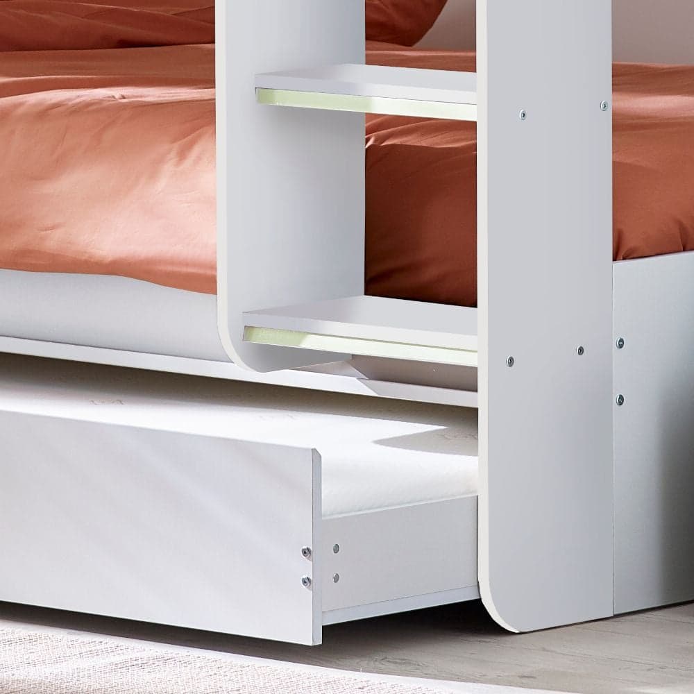 Mars Wooden Bunk Bed with Underbed Trundle Frame