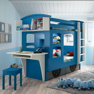 Mathy by Bols Wagon Bunk Bed with Shelves & Desk