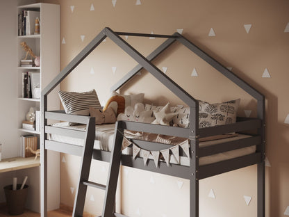 Flair Nook House Midsleeper Wooden Bed