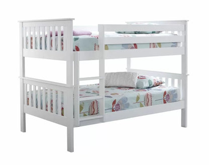 Bedmaster Oslo White Solid Pine Quadruple Bunk Bed