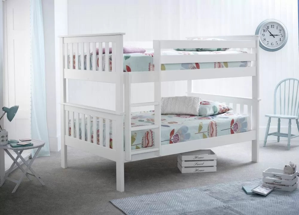 Bedmaster Oslo White Solid Pine Quadruple Bunk Bed