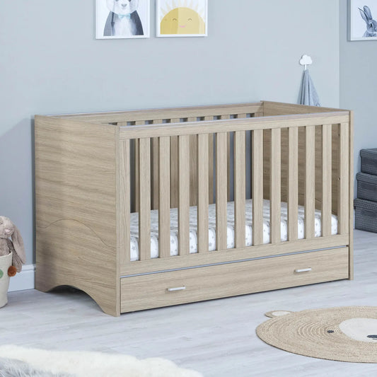 Babymore Veni Cot Bed With Drawer - Kidsly